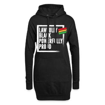 Histoire des Noirs, Fierté noire, avocate - Sweat-shirt à capuche long Femme - noir - Devant