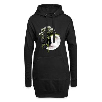 achillée - Sweat-shirt à capuche long Femme - noir - Devant