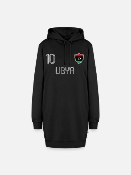 Libyen Fußball Mannschaft - Hoodie-Kleid - Schwarz
