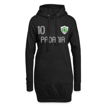 Équipe de football padanie - Sweat-shirt à capuche long Femme - noir - Devant