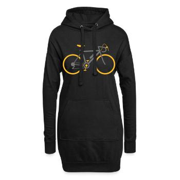 Ein schnelles Rennrad - Hoodie-Kleid - Schwarz - Vorne