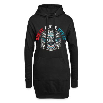 Fpv-drohnenpilot, Ferngesteuerter - Hoodie-Kleid - Schwarz - Vorne