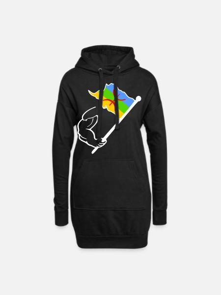 Amazigh Flagge - Hoodie-Kleid - Schwarz