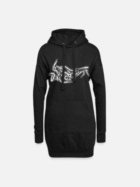 Africa Twin CRF1000L Kalligraphie Vintage ws - Hoodie-Kleid - Schwarz