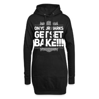 Get Set Bake Great Gift For British Fans Off Bakin - Hoodie Dress - black - Front