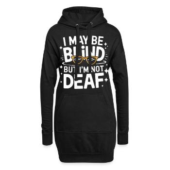 Blinde Blindheit Sehbehinderte Menschen - Hoodie-Kleid - Schwarz - Vorne