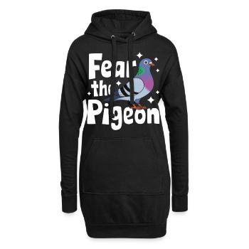 Pigeon Pigeons Animal Oiseau - Sweat-shirt à capuche long Femme - noir - Devant