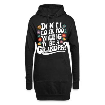 Papy Grand-père Famille Fête des pères - Sweat-shirt à capuche long Femme - noir - Devant