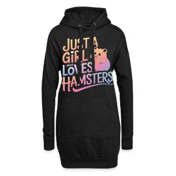 Hamster - Hoodie-Kleid - Schwarz - Vorne