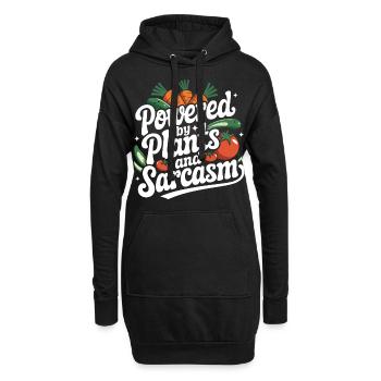 Végétarien Végétalien Végétarien Végétarien - Sweat-shirt à capuche long Femme - noir - Devant