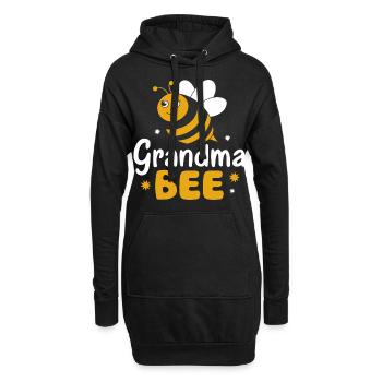 abeille abeille apicultrice abeille abeille - Sweat-shirt à capuche long Femme - noir - Devant
