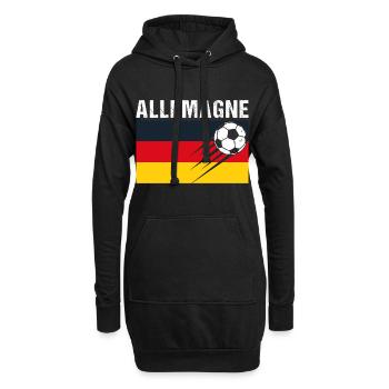 Deutschland Flagge Geschenk Fußball Deutscher Fußball - Hoodie-Kleid - Schwarz - Vorne
