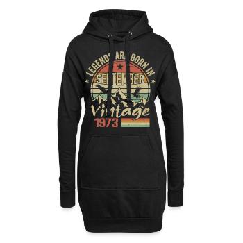 September 1973 Birthday Gift September 1973 - Hoodie Dress - black - Front