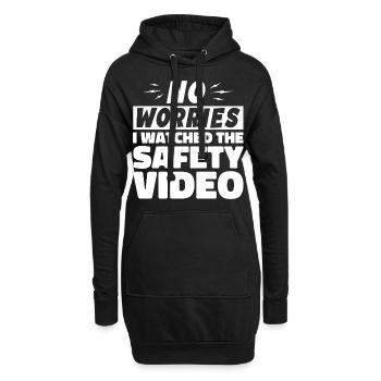 Keine Sorge, ich habe mir das Sicherheitsvideo angesehen - Hoodie-Kleid - Schwarz - Vorne