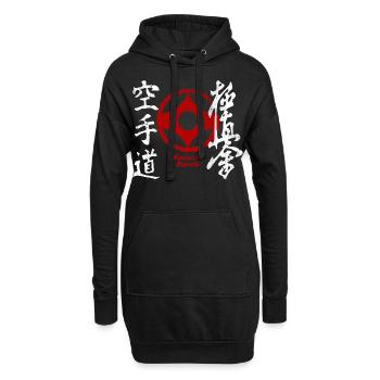 Karaté Kyokushinkai Kanji Art Martial Japon - Sweat-shirt à capuche long Femme - noir - Devant