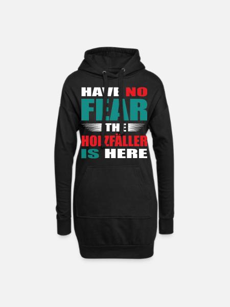 Have no Fear the Holzfäller is here Outfit - Hoodie-Kleid - Schwarz
