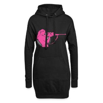Pro Gamerin Femme Femmes Filles Armes Sniper - Sweat-shirt à capuche long Femme - noir - Devant