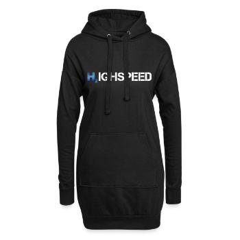 Hydrogène à haute vitesse - Sweat-shirt à capuche long Femme - noir - Devant