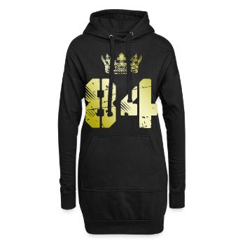 84 Couronne numérique - Sweat-shirt à capuche long Femme - noir - Devant