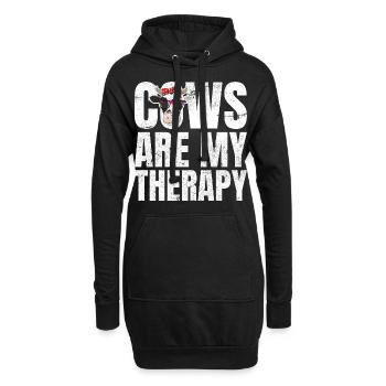 Cows Are My Therapy Kühe Bauer Landwirt - Hoodie-Kleid - Schwarz - Vorne