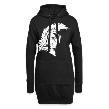 Casque Warrior Sparta Spartan - Sweat-shirt à capuche long Femme - noir - Devant