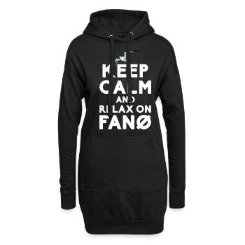 Fanö Möwen Nordseeinsel - Hoodie-Kleid - Schwarz - Vorne