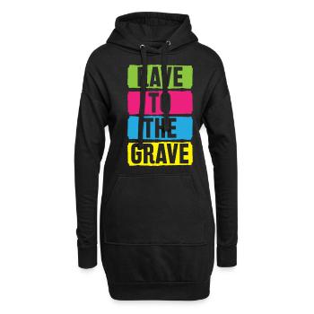 Rave To The Grave - Sweat-shirt à capuche long Femme - noir - Devant