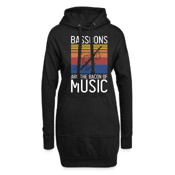 Instrument à vent en bois et instrument à vent basson - Sweat-shirt à capuche long Femme - noir - Devant