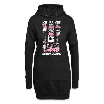 Lustiger Pferde Spruch Therapeut Tinker Pony - Hoodie-Kleid - Schwarz - Vorne