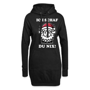 Schaf Lustiger Spruch - Hoodie-Kleid - Schwarz - Vorne