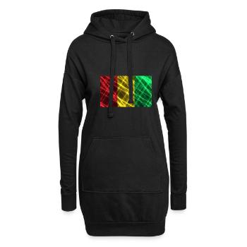Style Guinée - Sweat-shirt à capuche long Femme - noir - Devant