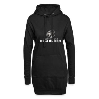 Mon partenaire de pêche m’appelle Papa Partner-Ruhestan - Sweat-shirt à capuche long Femme - noir - Devant