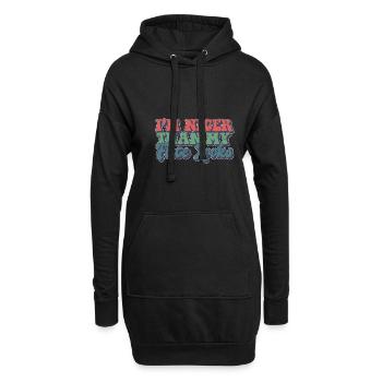 I'm Nicer Than My Face Looks Sarcastic Quote - Hoodie-Kleid - Schwarz - Vorne