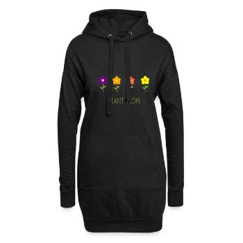 Jardinier cadeau jardin jardinier amateur - Sweat-shirt à capuche long Femme - noir - Devant