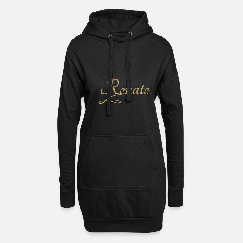 Renate - Hoodie-Kleid - Schwarz