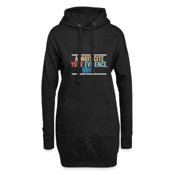 Funny English Teacher Always Cite Your Evidence - Hoodie-Kleid - Schwarz - Vorne