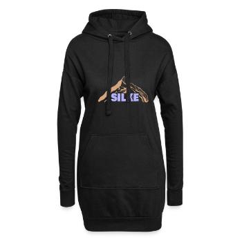 Idée cadeau Silke - Sweat-shirt à capuche long Femme - noir - Devant