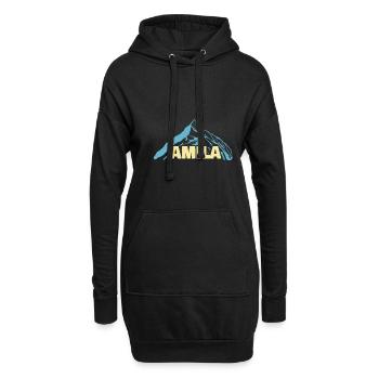 Geschenk für Amila - Hoodie-Kleid - Schwarz - Vorne