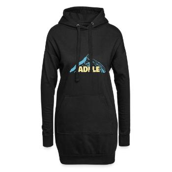 comme nom de femme - Sweat-shirt à capuche long Femme - noir - Devant