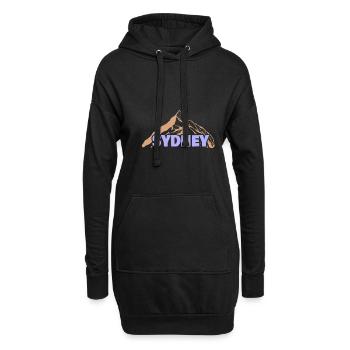 Sydney als Geschenkidee - Hoodie-Kleid - Schwarz - Vorne