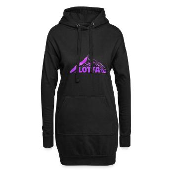 Lotta als Berg - Hoodie-Kleid - Schwarz - Vorne