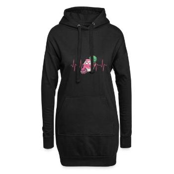 Milkshake Kawaii Erdbeere Japan Markonen - Hoodie-Kleid - Schwarz - Vorne
