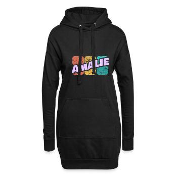 Cadeau pour Amalie - Sweat-shirt à capuche long Femme - noir - Devant