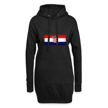 Kroatien - Hoodie-Kleid - Schwarz - Vorne