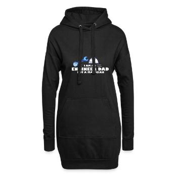 Je suis un père ingénieur pas un magicien Math - Sweat-shirt à capuche long Femme - noir - Devant