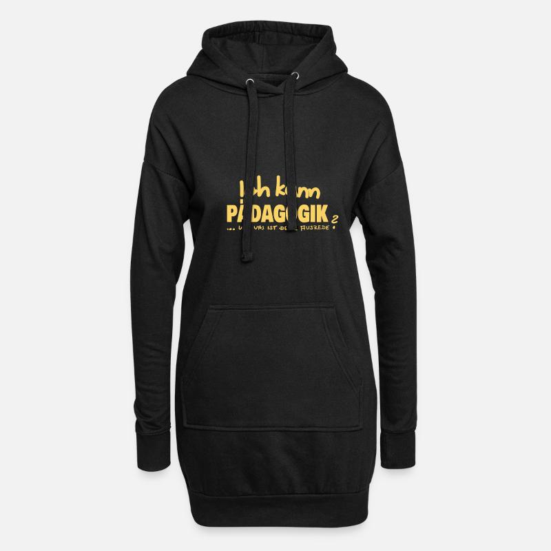 Pädagogik - Hoodie-Kleid - Schwarz