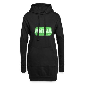 Cadeau pour Anina - Sweat-shirt à capuche long Femme - noir - Devant
