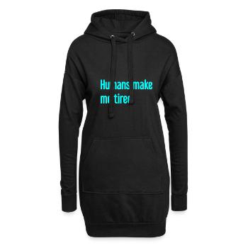 Les gens vous fatiguent - Drôle de dicton - Sweat-shirt à capuche long Femme - noir - Devant