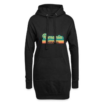 Rumänien Reise Sommer Balkan Bukarest - Hoodie-Kleid - Schwarz - Vorne