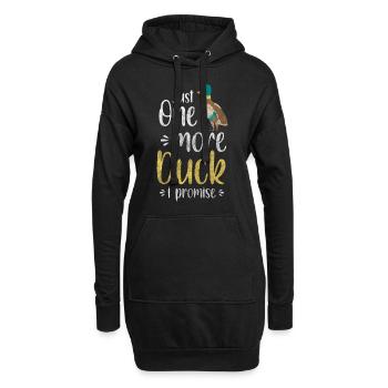 Duck Quack Flying Duck - Hoodie Dress - black - Front